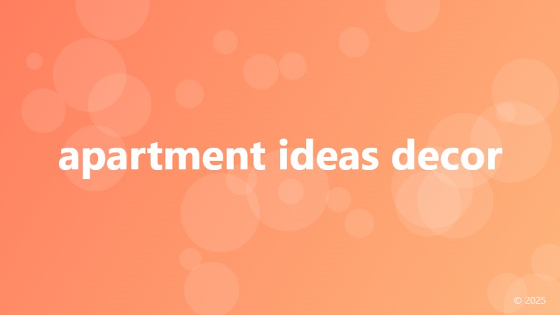apartment ideas decor