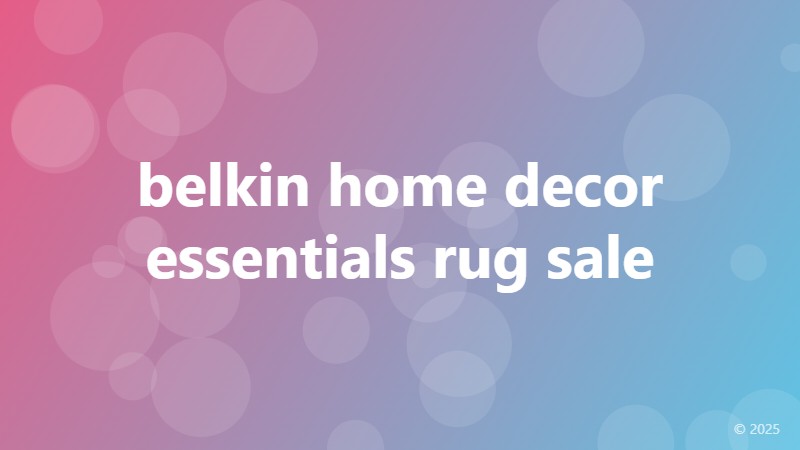 belkin home decor essentials rug sale