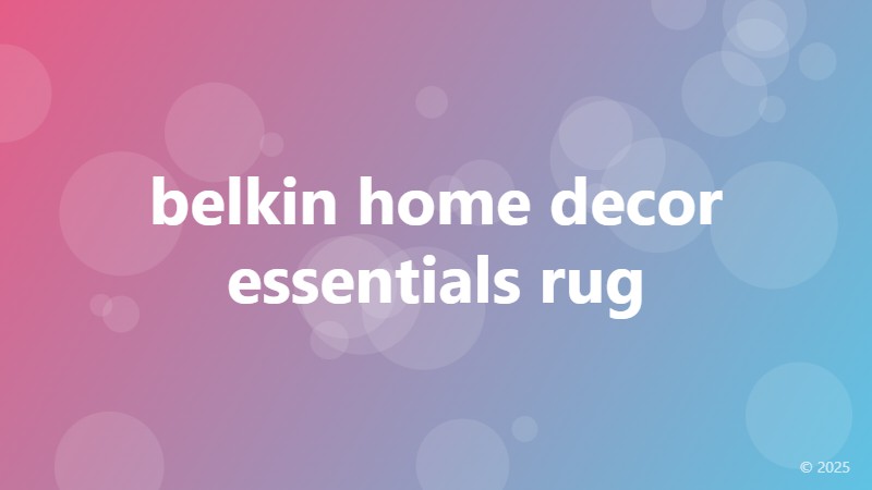 belkin home decor essentials rug