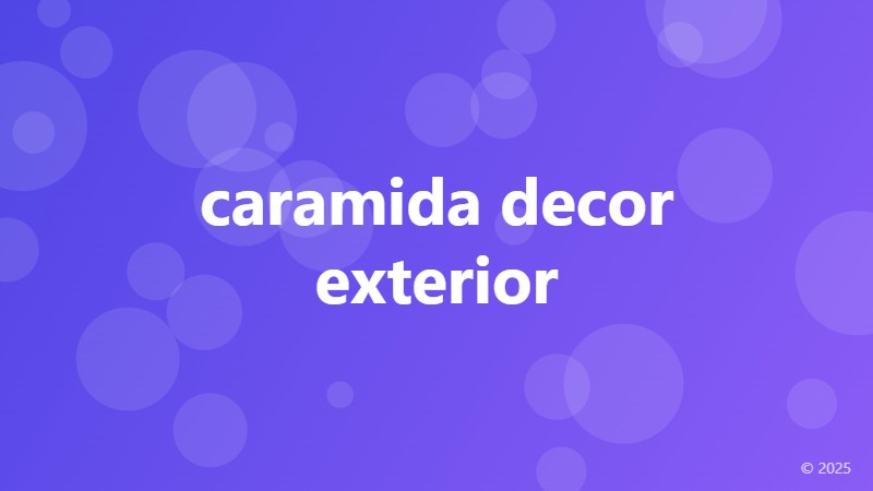 caramida decor exterior