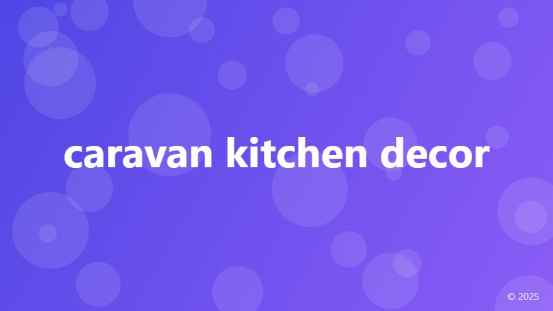 caravan kitchen decor