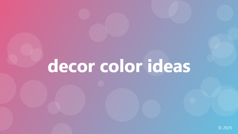 decor color ideas