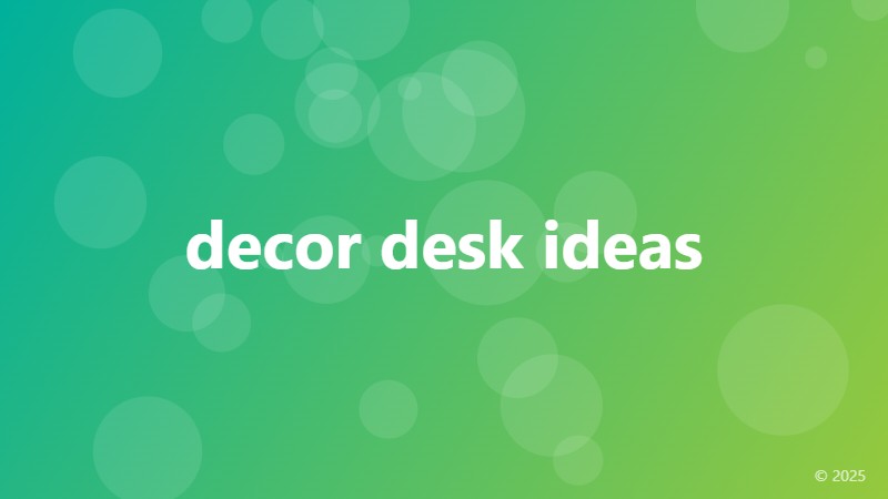 decor desk ideas