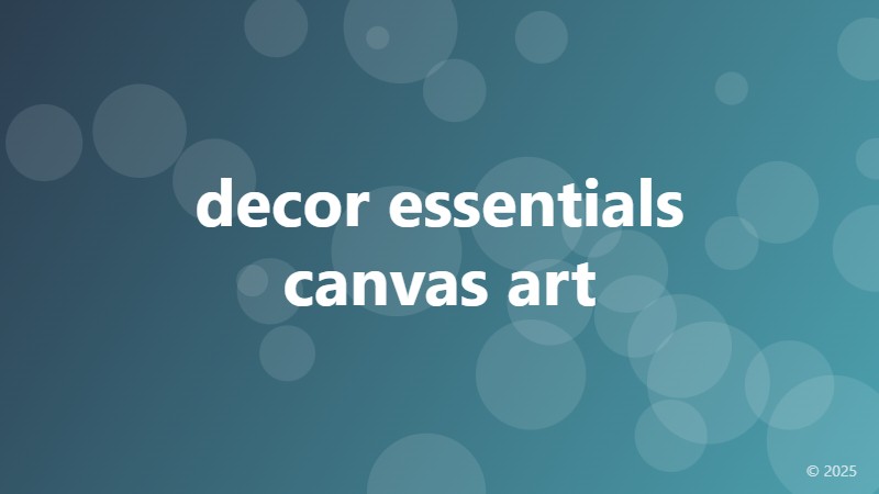 decor essentials canvas art