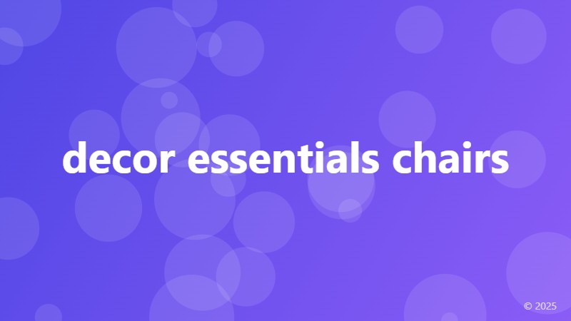 decor essentials chairs