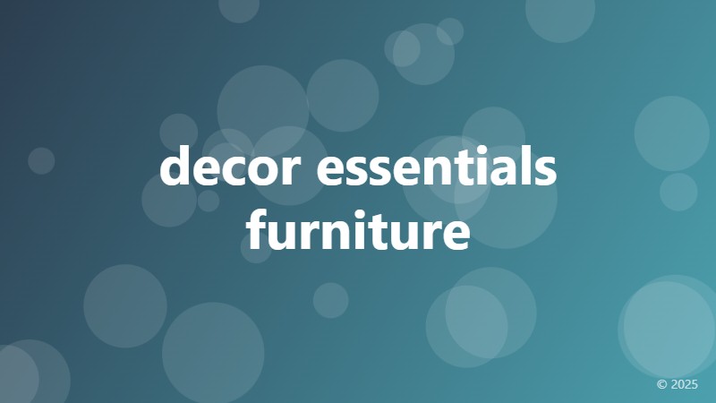decor essentials furniture