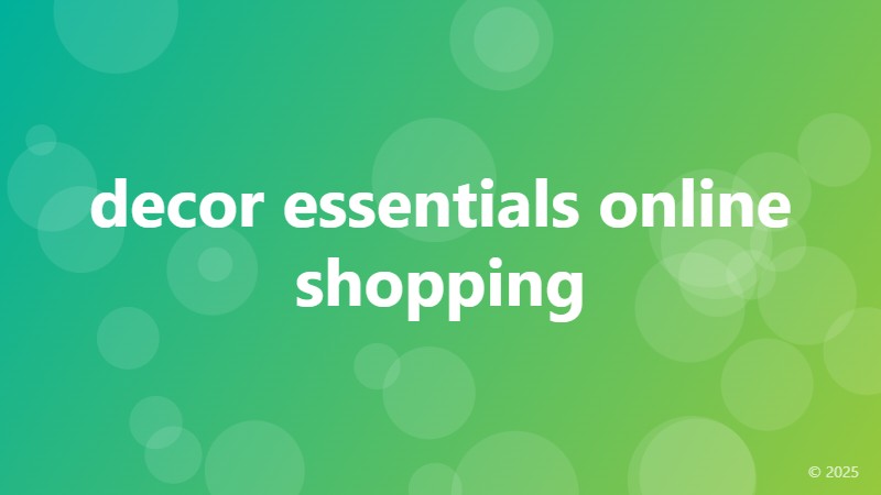 decor essentials online shopping