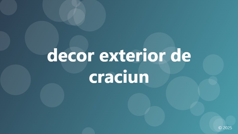 decor exterior de craciun