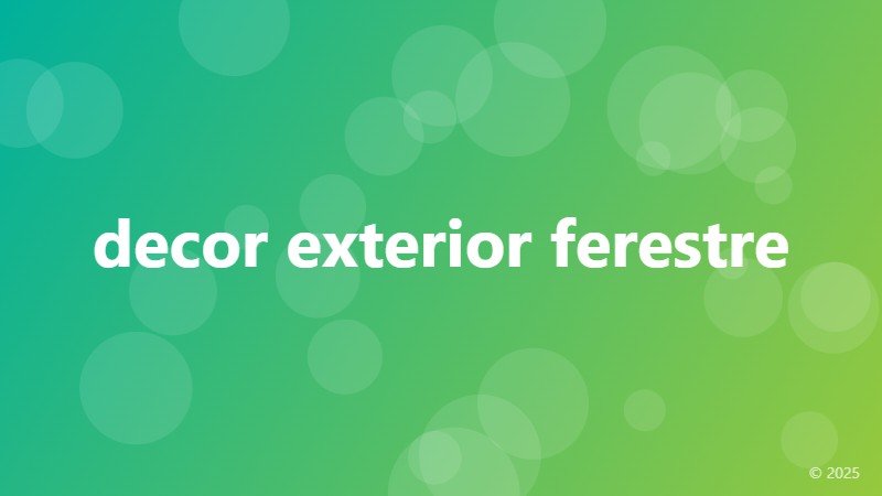 decor exterior ferestre