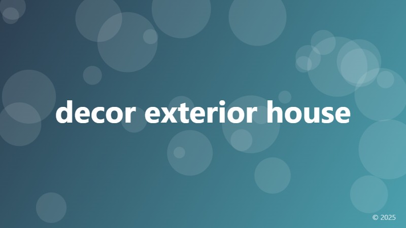 decor exterior house