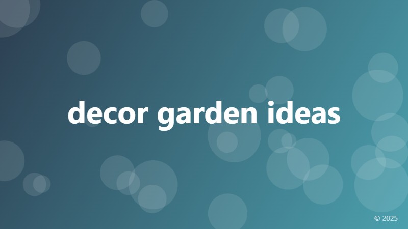 decor garden ideas