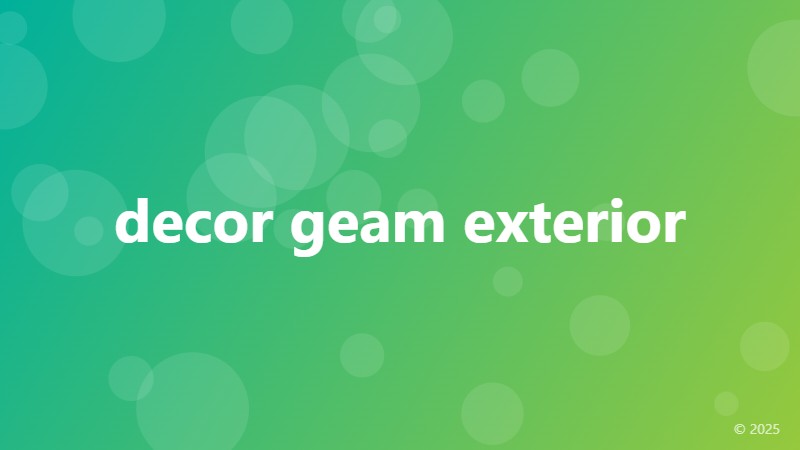 decor geam exterior