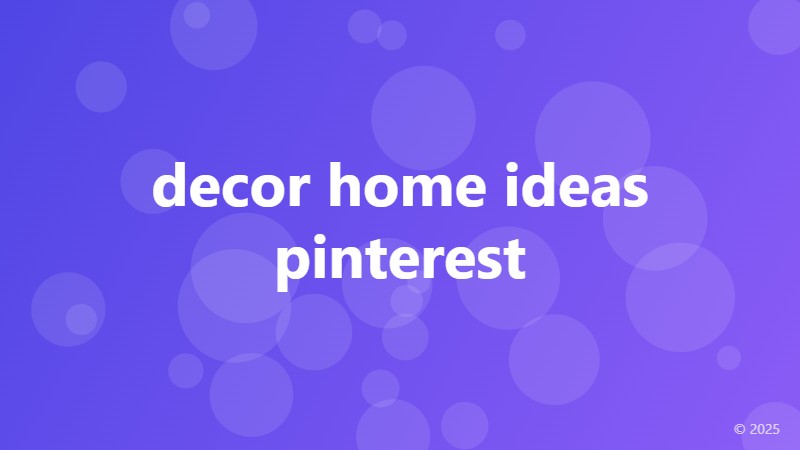 decor home ideas pinterest