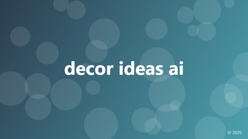 decor ideas ai