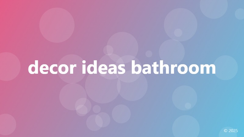 decor ideas bathroom