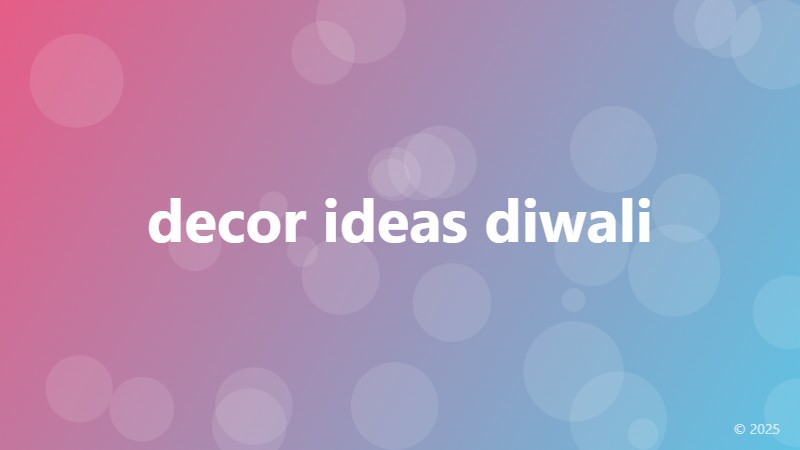 decor ideas diwali