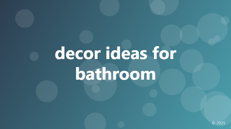 decor ideas for bathroom