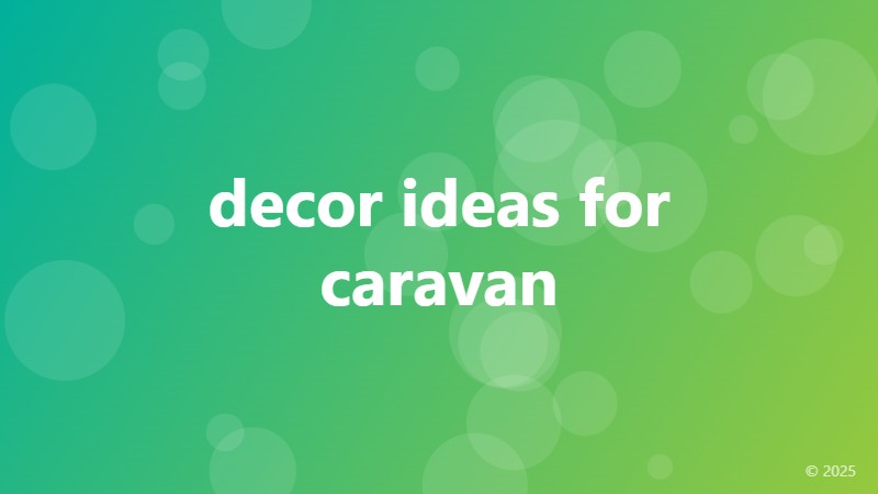 decor ideas for caravan