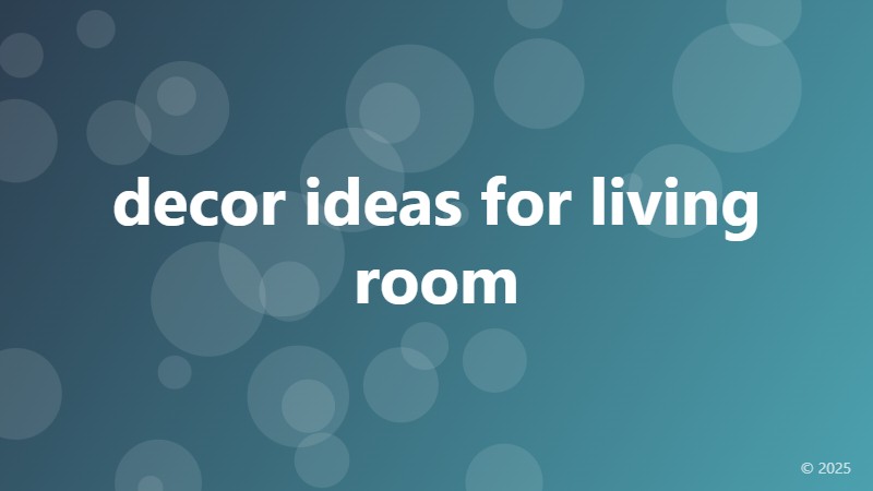 decor ideas for living room