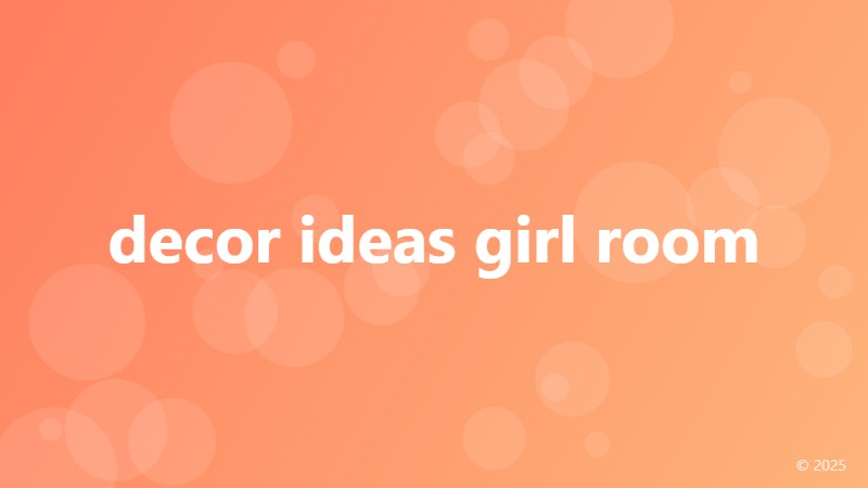 decor ideas girl room