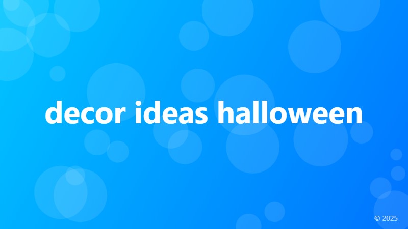 decor ideas halloween