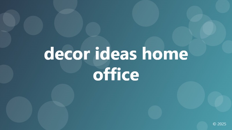 decor ideas home office