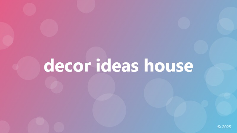 decor ideas house