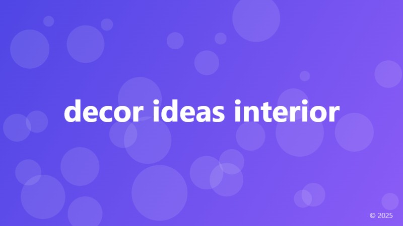 decor ideas interior