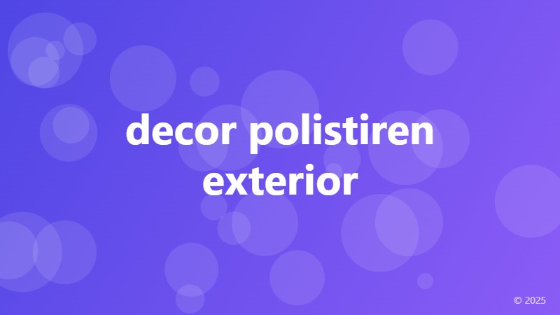 decor polistiren exterior