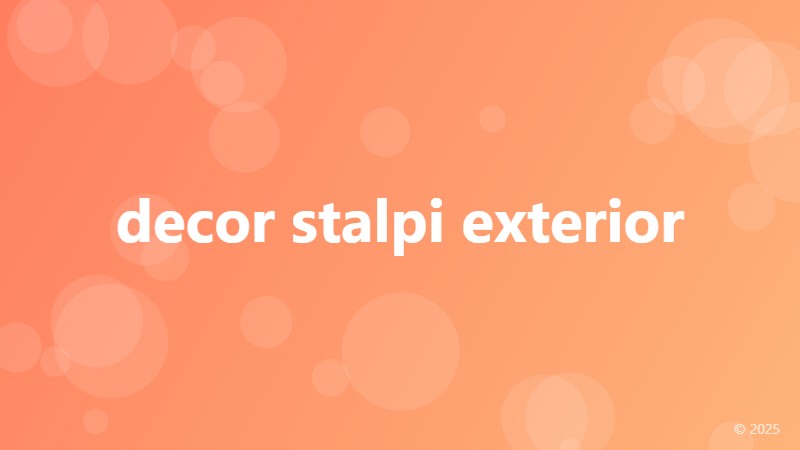 decor stalpi exterior