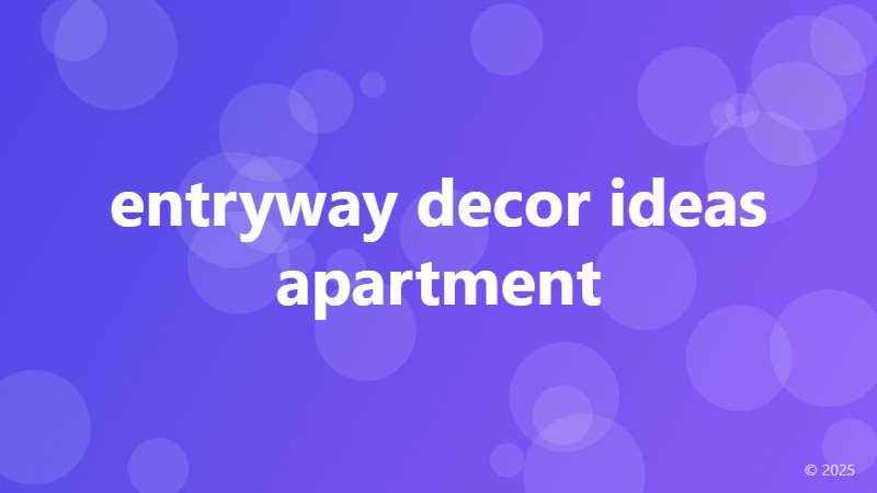 entryway decor ideas apartment