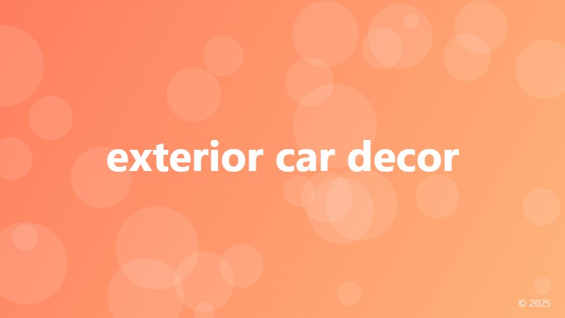 exterior car decor