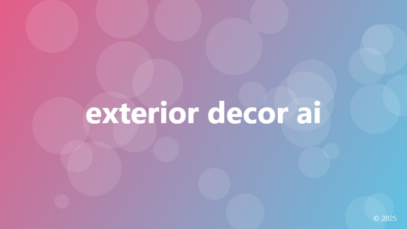 exterior decor ai