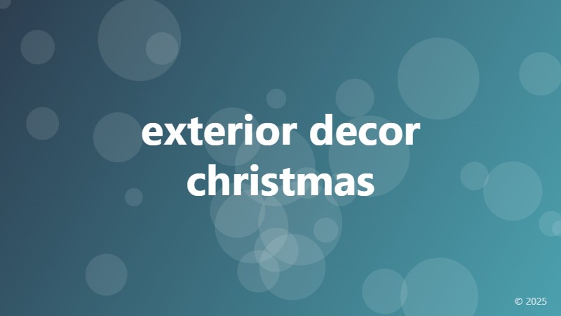exterior decor christmas
