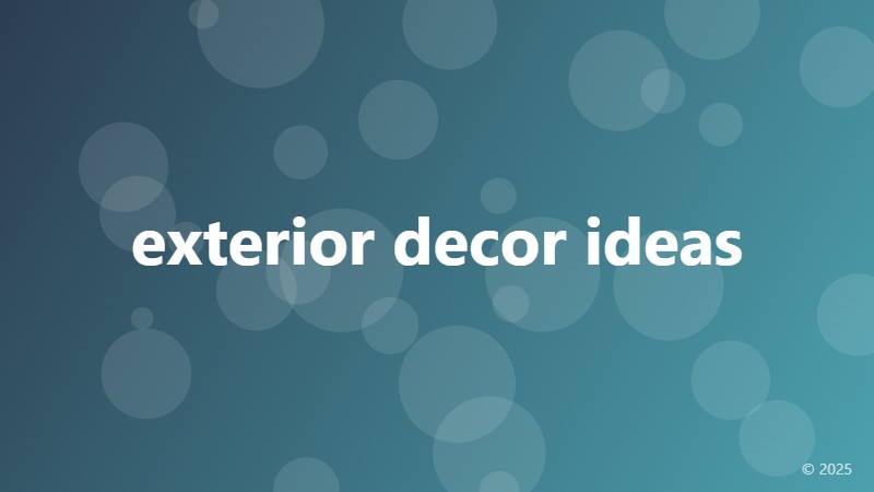 exterior decor ideas