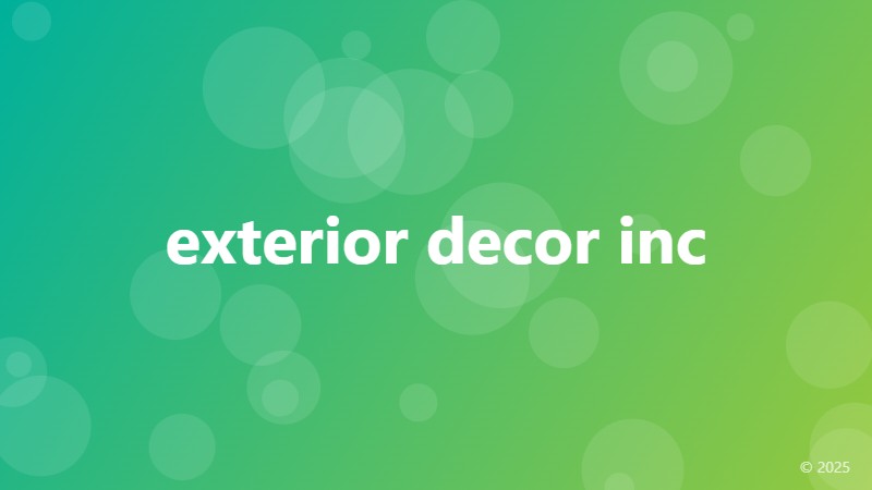 exterior decor inc