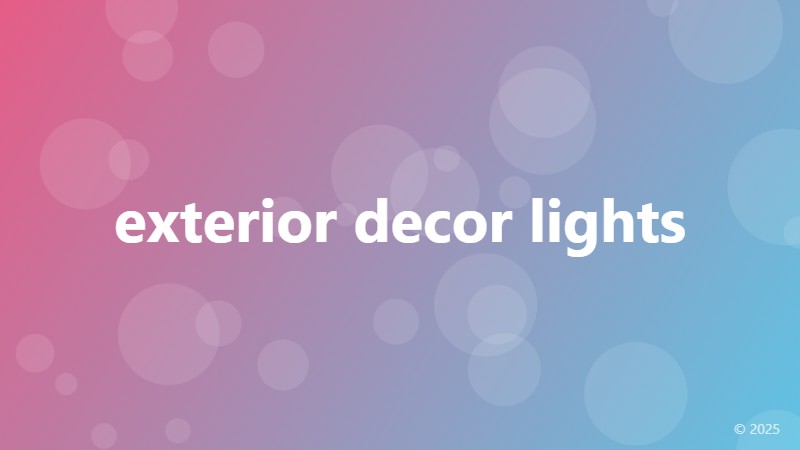 exterior decor lights
