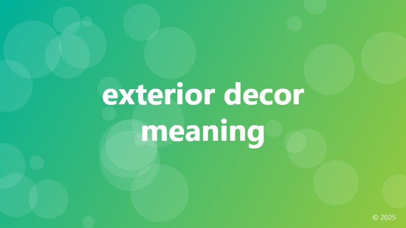 exterior decor meaning