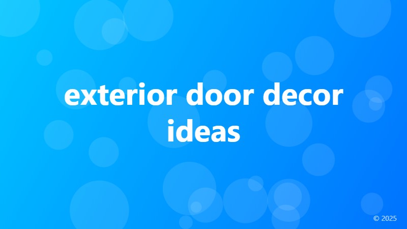 exterior door decor ideas