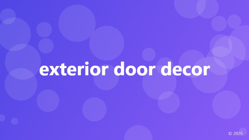 exterior door decor