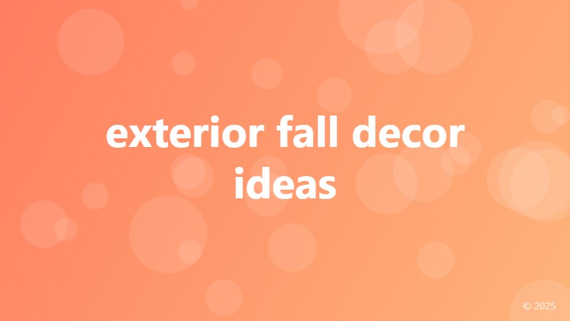 exterior fall decor ideas