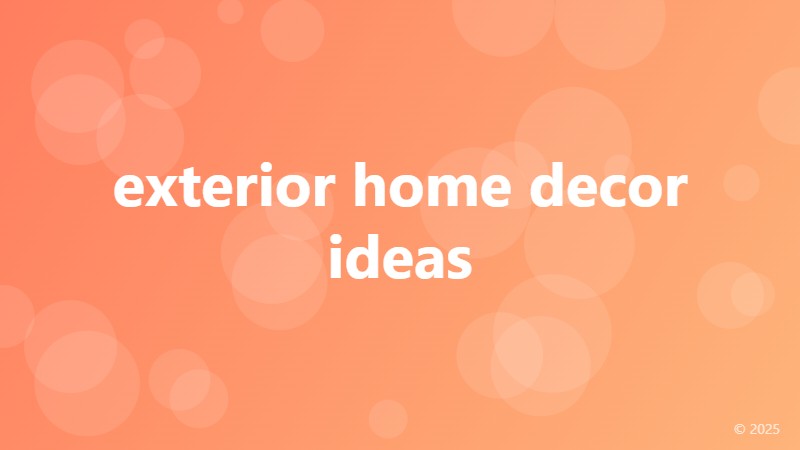 exterior home decor ideas