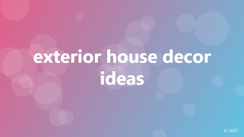 exterior house decor ideas