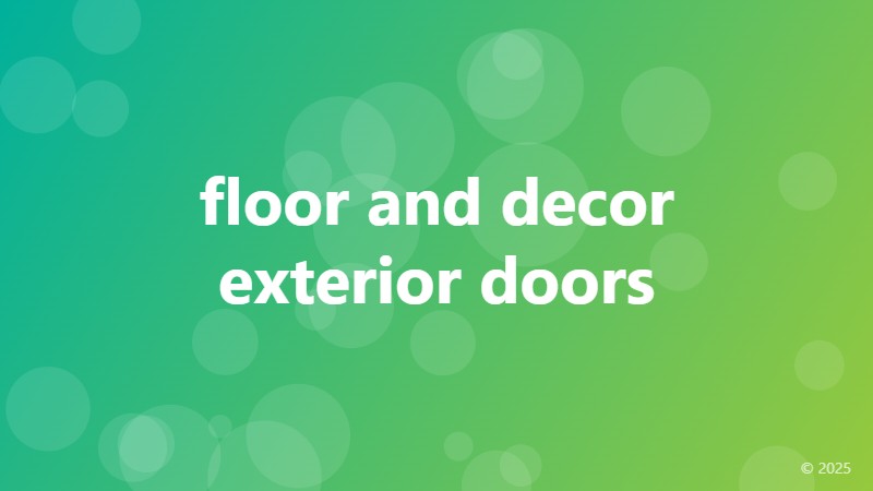 floor and decor exterior doors