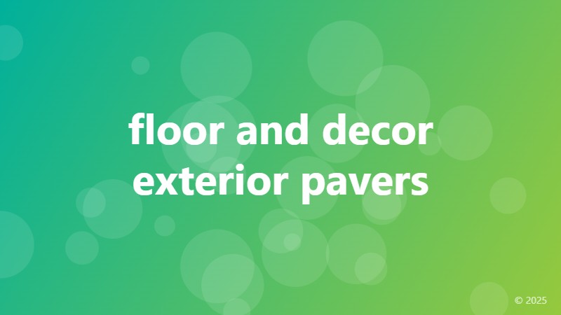 floor and decor exterior pavers