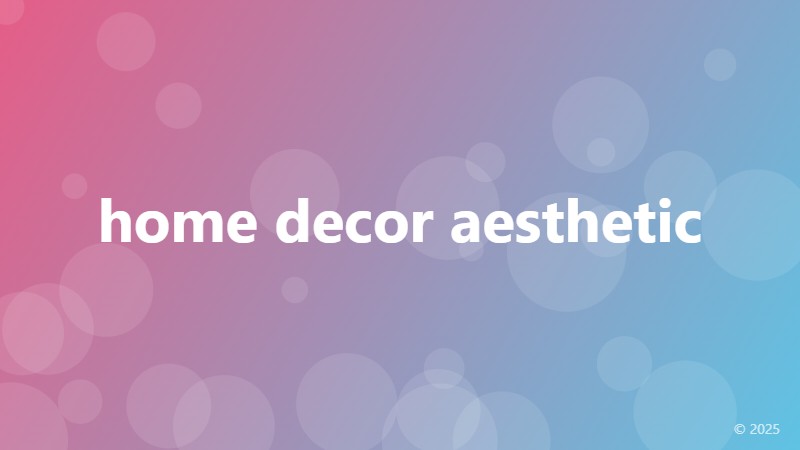 home decor aesthetic