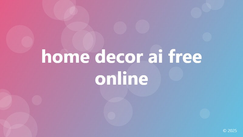 home decor ai free online