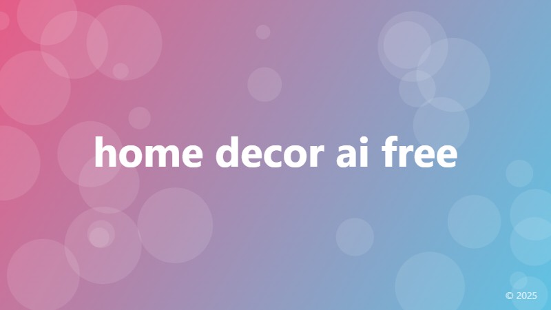 home decor ai free