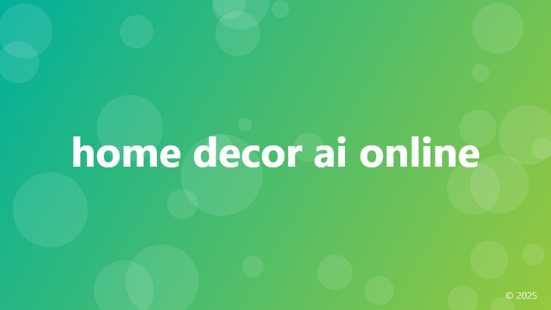 home decor ai online