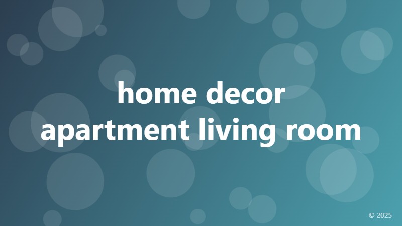 home decor apartment living room